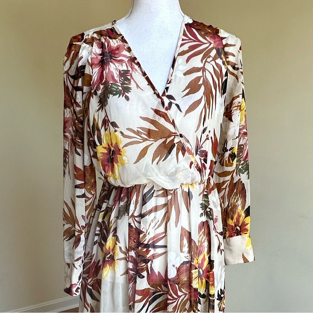 Kate And Lily Maxi cover up chiffon Dress Sz 4 - Picture 6 of 11